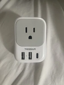 Tessan Travel Plug Adapter USB C,International Plug Adapter W/4 AC Outlets & 3 U - Picture 1 of 4