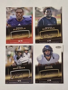 2015 SAGE HIT Football Autograph Card Lot (4) Black Red AUTO - Picture 1 of 6