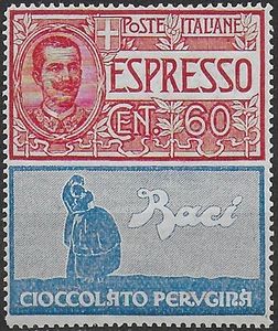 1925 Italia Pubblicitari 60c. Perugina MNH Sassone n. 21 - Foto 1 di 1