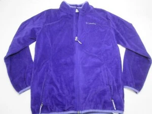 Columbia Youth Unisex Size L Fleece Jacket Violet Blue Active Outerwear - Picture 1 of 7
