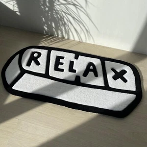 Relax Pill Hand Tufted Woolen Handmade Area Rug Carpet for Home Living Room - Picture 1 of 7
