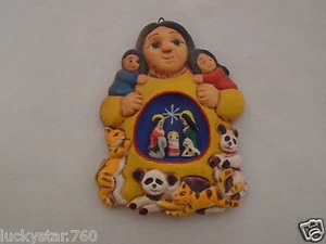 Sandy Whitefeather Indianer Handarbeit Ton Krippe Weihnachtsschmuck  - Bild 1 von 2