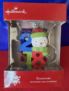 Hallmark Christmas Tree Ornament Snowman 2018 EB02 - Picture 1 of 5