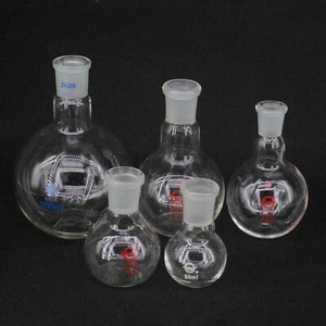 500ml/1000ml Joint #19 #24 #29 Borosilicate Glass Neck Flat Bottom Flask Boiling - Picture 1 of 13