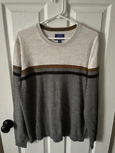 Men's Apt. 9 Merino Wool Blend Colorblock Pattern Crewneck Sweater Size XL - Picture 1 of 7