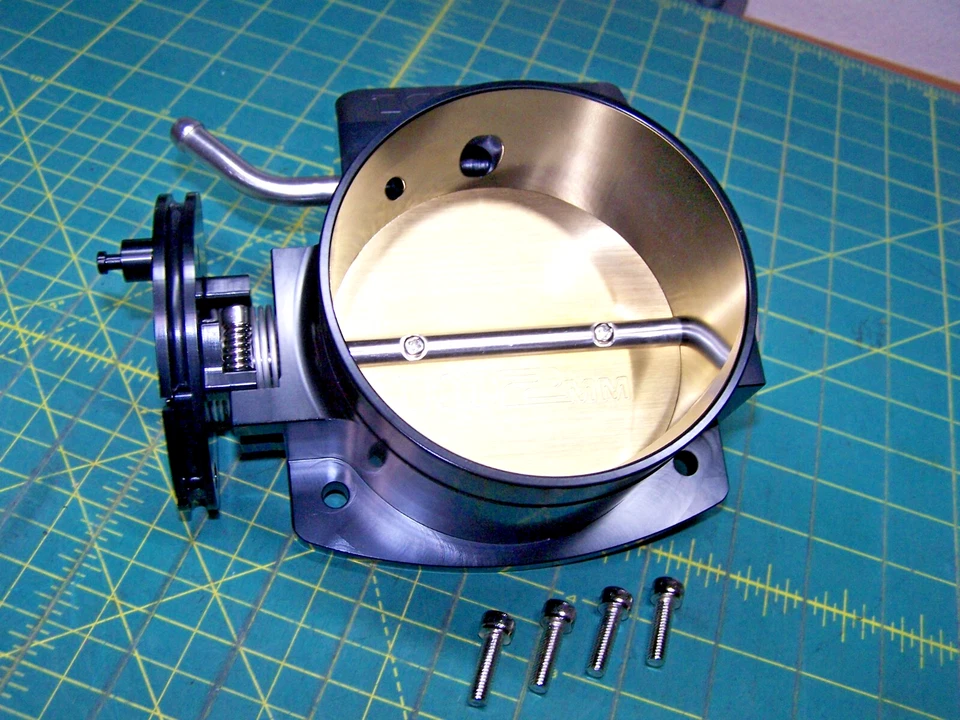 Corpo do acelerador de alumínio 102mm 4 parafusos PRETO para motor LS LS1 LS3 LS6 LSX - Imagem 1 de 4