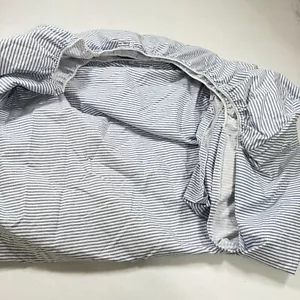 wamsutta fitted sheet twin blue stripes blend modern traditional 1392-18 - Picture 1 of 8