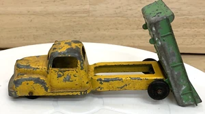 RARE Tootsie Toy Dump Truck Diecast Trucks Green & Yellow 5" - Picture 1 of 11