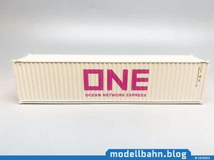 Grauer 40ft Container "ONE" in 1:87 (H0) - Bild 1 von 5