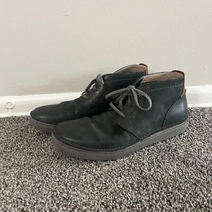 Clarks Cushion Herren schwarz Leder Chukka/Wüste Stiefel Größe 10 M Nubuk Kitna - Bild 1 von 11