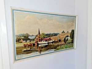 P F TUNSTILL OIL ON BOARD PAINTING OF HALFPENNY BRIDGE LOCHLADE  - Bild 1 von 8