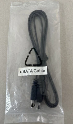 eSATA 6 Gbps External Shielded Cable to eSATA (Type I to Type I) - Black - 3 Ft - Image 1 of 4