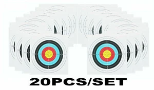 Archery Target Paper 20x Face For Arrow Bow Shooting Hunting Training 40x40cm - Picture 1 of 12