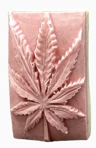 MARIJUANA SOAP LEAF SILICONE MOULD CANNABIS HASH POT MOLD BAR - Picture 1 of 8