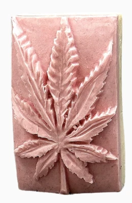 MARIJUANA SOAP LEAF SILICONE MOULD CANNABIS HASH POT MOLD BAR - Image 1 of 4