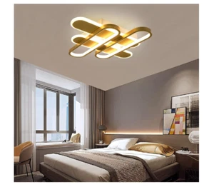 LEDFit Dimmable Ceiling Light BLACK Remote Control, 19“ LED Modern Ceiling Lamp - Picture 1 of 5