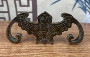 Blessing Chinese bronze statue bat figure collectable ornament netsuke Art - Picture 1 of 4