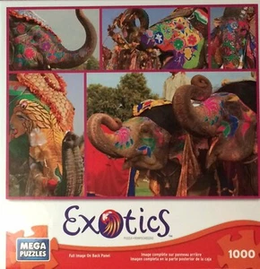 Exotics - Painted Elephants 1000 Piece Puzzle - Picture 1 of 1