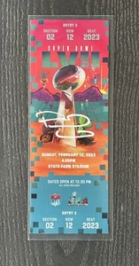 Patrick Mahomes Autograph Super Bowl 57 COMMEMORATIVE Ticket 2023 STUB 🎟️ - Picture 1 of 2