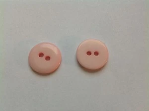 NEW 25PC BAG 5/8 INCH PINK  POLISHED  FINISH BUTTONS - Picture 1 of 3