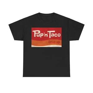 Pup N Taco Fast Food Restaurant Retro Nostalgic T-shirt - Picture 1 of 6