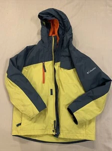 Columbia Mantel Jungen 10-12 Langarm durchgehender Reißverschluss gelb orange 2 Stück abnehmbar - Bild 1 von 12