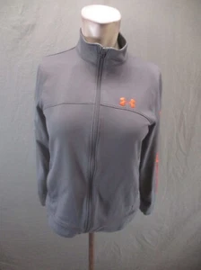Under Armour Size L Kids Unisex Gray Full Zip Stand Collar Athletic Jacket 242 - Picture 1 of 10