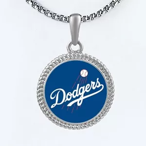Los Angeles LA Dodgers Womens Mens Link Chain Pendant Necklace w Gift Pkg D22 - Picture 1 of 6