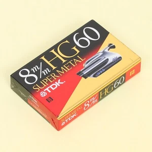 TDK 8mm Super Metal HG60 60 Min Cassette Tape P6-60HGG *NEW & SEALED* - Picture 1 of 3