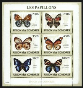 Comoras 2009 - Mi-Nr. 2149-2154 ** - MNH - Mariposas / Mariposas - Imagen 1 de 1