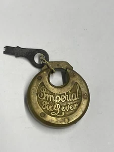 Vintage antikes Imperial 6 Hebel Schloss mit funktionierendem Schlüssel - Bild 1 von 4