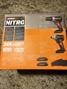 WX971L WORX Nitro 20V Impact Driver & Hammer Drill Combo Kit - Picture 1 of 6