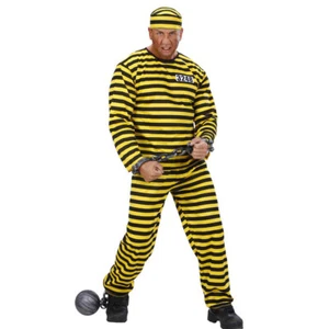 Sträfling Kostüm Schwerverbrecher Outfit Verbrecher Häftlingskleidung JGA - Bild 1 von 10