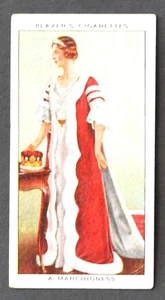 1937 Player's Cigarette Card Coronation Ceremonial Dress Card #10 A Marchioness - Picture 1 of 2