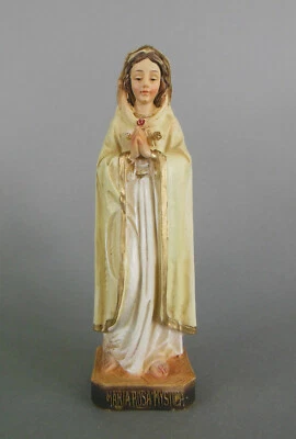 WANDERA Madonna Maria Rosa Mystica Mutter Gottes 12 cm hoch Klosterarbeit Marienfigur
