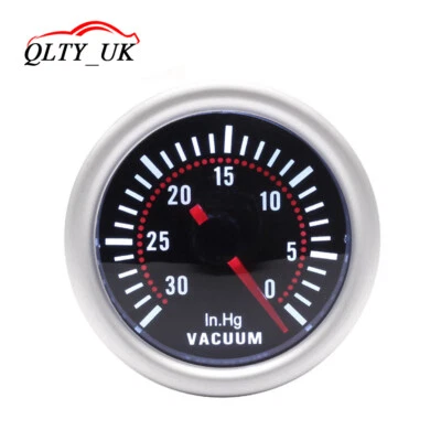 2" 52mm Car Motor Universal Black Face LED 0-30 Vacuum Gauge Meter - Image 1 of 4