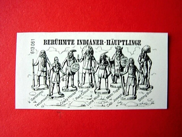 1993 D Berühmte INDIANER HÄUPTLINGE  BEIPACKZETTEL - Bild 1 von 1