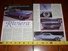 1965 BUICK RIVIERA  ORIGINAL 1992 ARTICLE