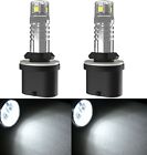 LED 20W 885 H27 White 6000K Two Bulbs Fog Light Replacement Upgrade Lamp Stock