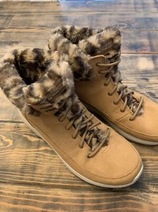Brown Sketchers GOGA MAT Gen 5 Fur Animal Print Lined Velvet Suede  Sz 9.5 - Bild 1 von 7