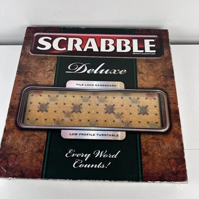 SCRABBLE DELUXE WITH TILE LOCK by MATTEL 2009 with instructions l@@k !!! - Image 1 of 4