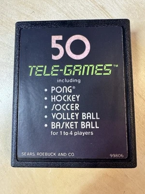 Atari 2600 Pong Sports 50 Tele-Games Cartridge Only - Tested & Cleaned - Image 1 of 3