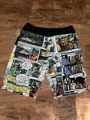 Volcom Board Shorts Mens Med Ozzy Artist Series Reversible Swim Trunks Surf - Image 1 of 4