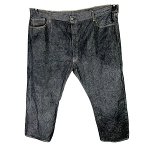 Men's Levi's 501 Button Fly Dark Denim Straight Leg Crisp Red Tag Jeans 50x30 - Picture 1 of 9