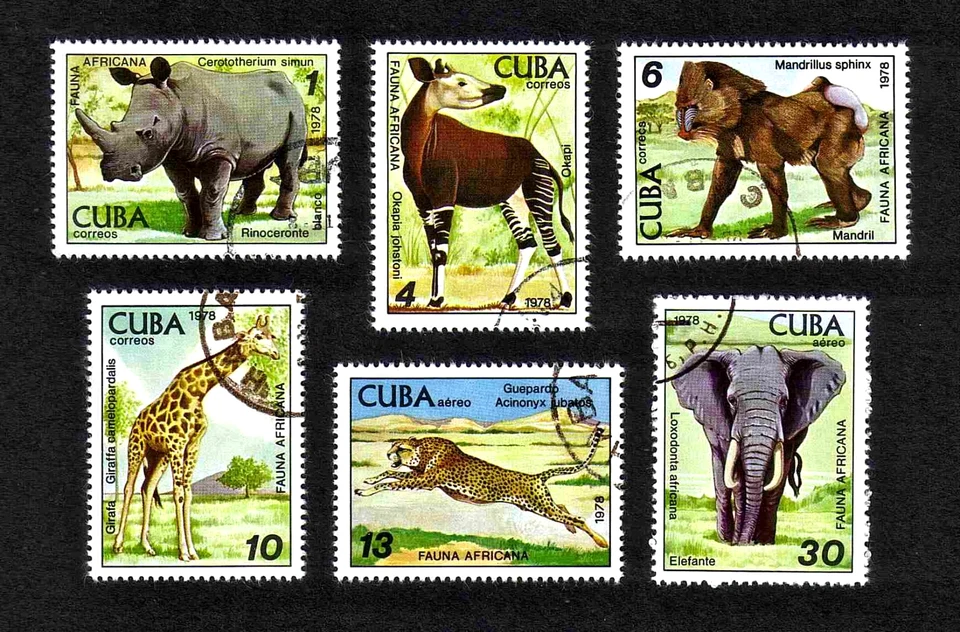 Caribbean Region 1978 Zoo Animals complete set of 6 values (SG 2504-2509) used - Image 1 of 1