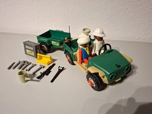PLAYMOBIL SAFARI JEEP CON REMOLQUE EXPEDICIÓN NGORONGGORO 3532 1982 - Imagen 1 de 3