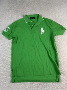Polo Ralph Lauren Poloshirt Herren Small Grün Big Pony 3 Arm 100% Baumwolle - Bild 1 von 7