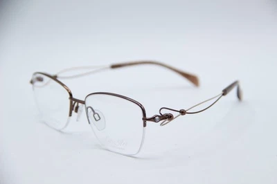 NEW LINE ART CHARMANT XL 2097 BR GUNMET BROWN AUTHENTIC FRAMES EYEGLASSES 50-17 - Image 1 of 4