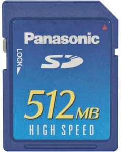 Vintage Panasonic 512 MB Secure Digital Memory Card - High Speed (RPSD512BU1A) - Picture 1 of 1