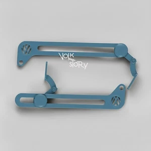 POP OUT WINDOW EXTENSION LATCH / PAIR | VW BEETLE 1953 - 64 MILKY BLUE COLOR - Picture 1 of 4